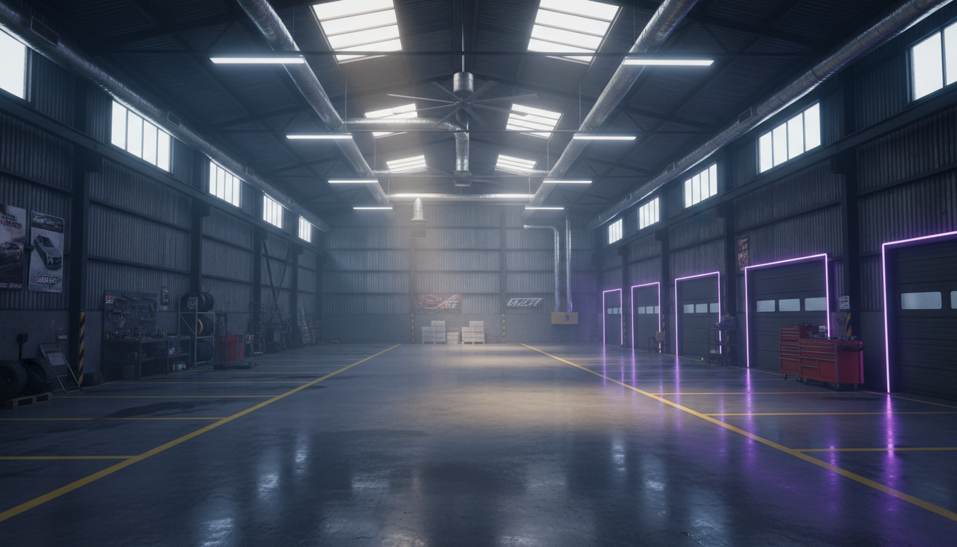 An empty garage waiting to be filled.